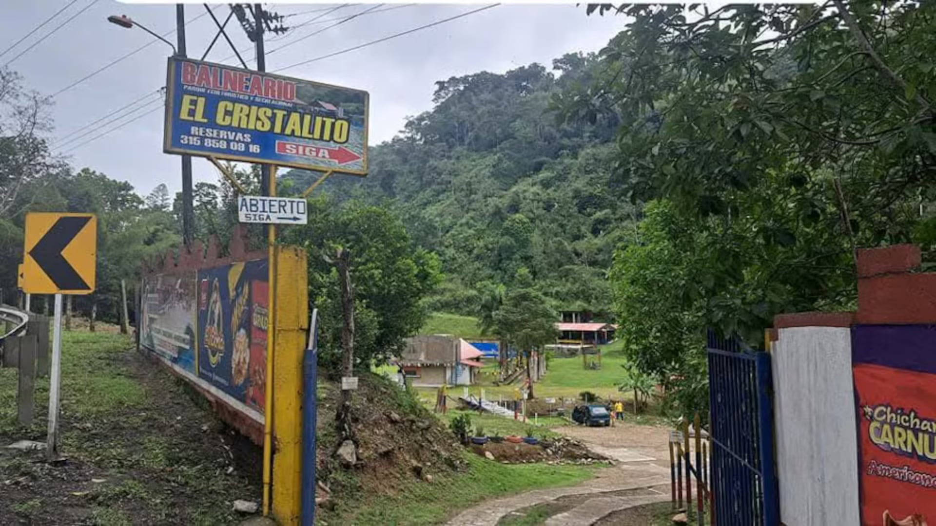 Balneario El Cristalito, lugar donde ocurrió la tragedia.