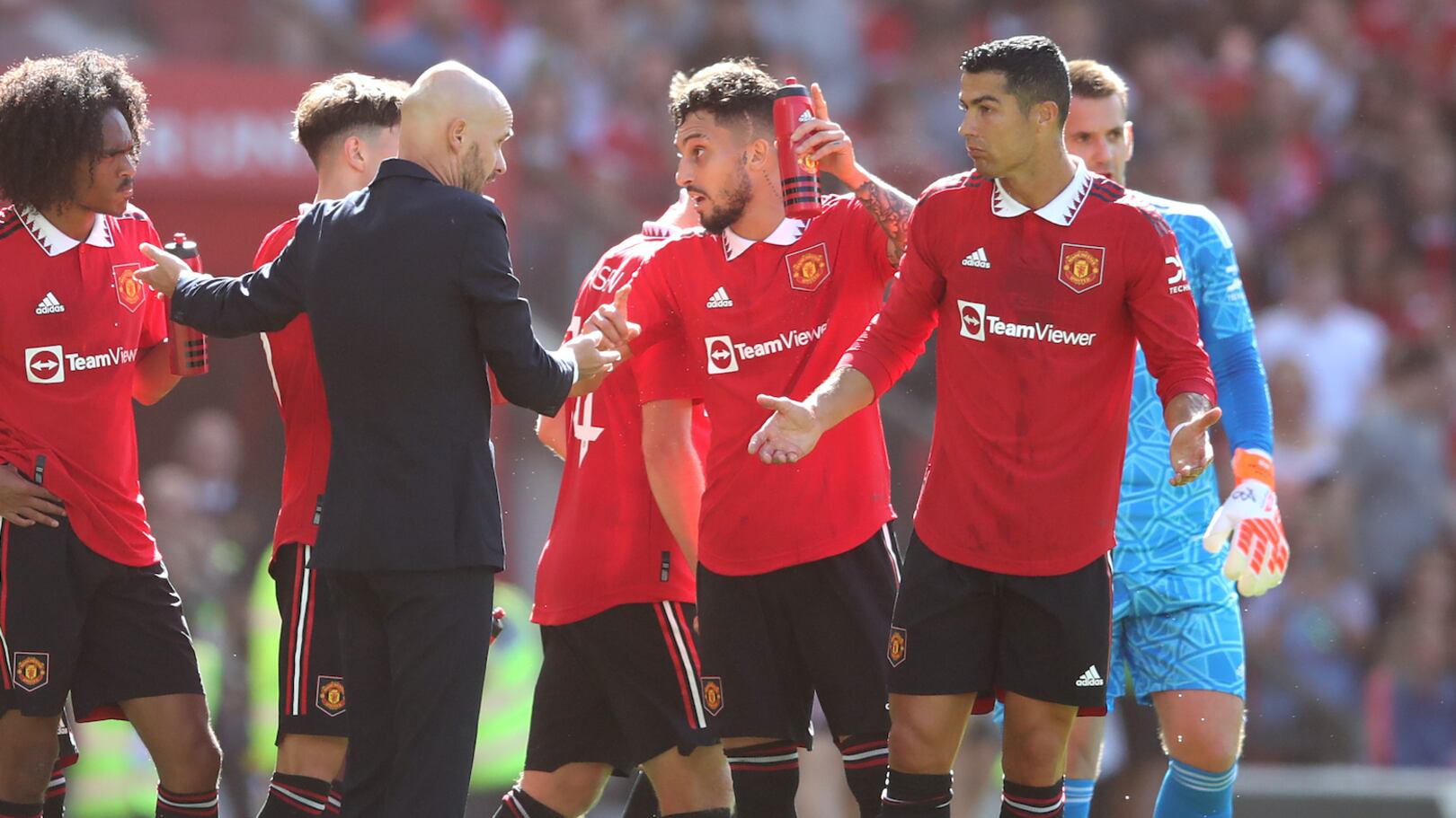 Erik Ten Hag y Cristiano Ronaldo