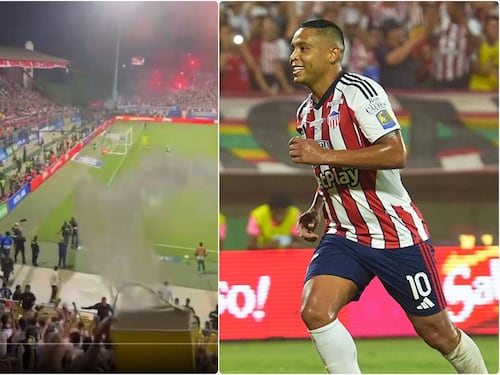 “Agüita pa’ mi gente”, hinchas de Junior fueron lavados tras gol de penal de Muriel