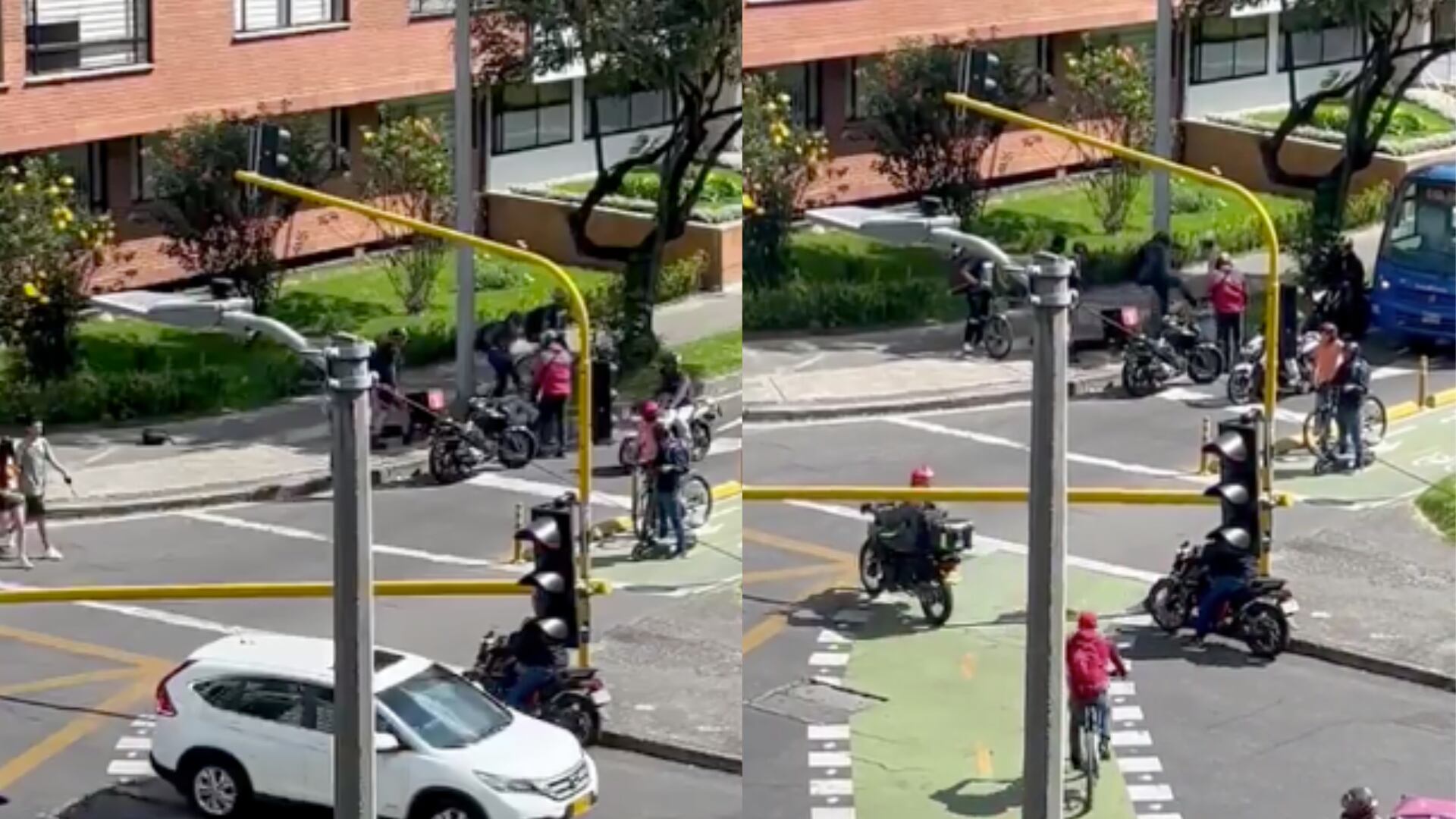 Presunto ladrón fue golpeado por intentar robar a un ciclista en el norte de Bogotá