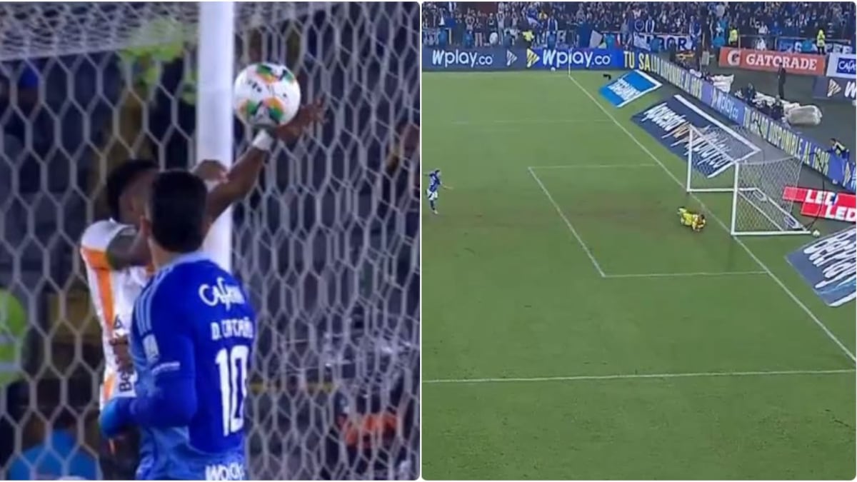 Jugador de Envigado metió la mano a balón que iba afuera y lo que hizo Giordana en el penal fue peor