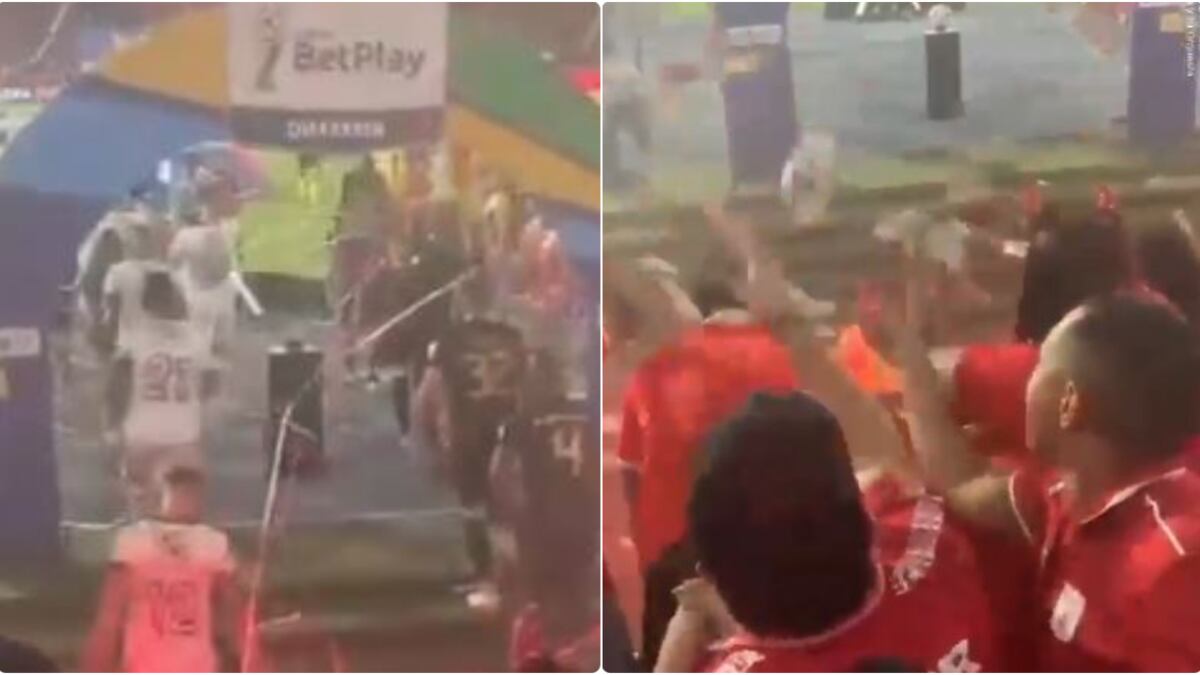 Hinchas de América hicieron particular cargada a los jugadores de Deportivo Cali