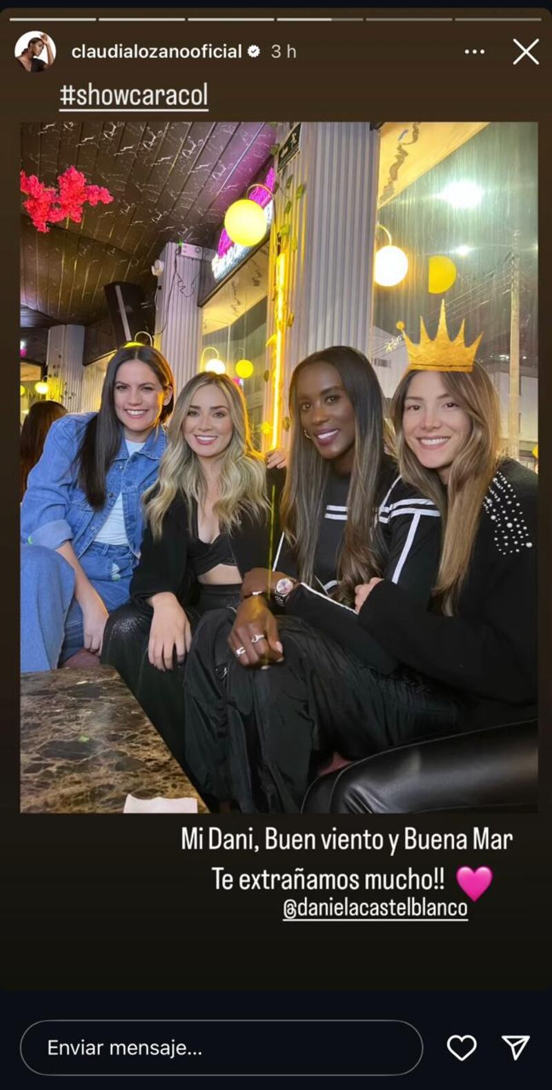 Así despidieron las presentadoras de Show Caracol a Daniela Castelblanco