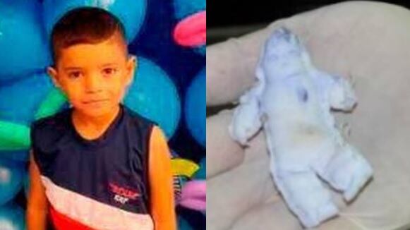Muñeco vudú hallado en vivienda donde vive el menor Maximiliano desaparecido en Antioquia.