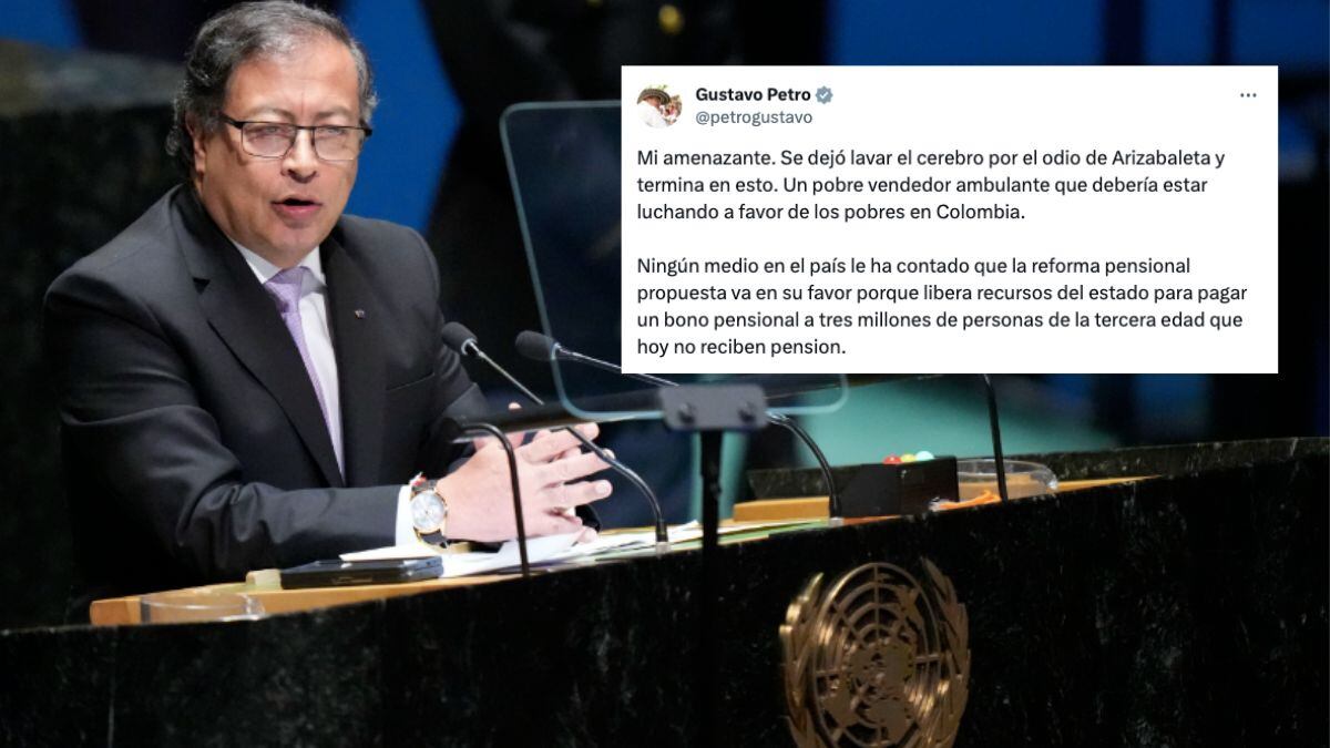 El presidente Gustavo Petro publicó en redes sociales perfil del hombre que lo amenazó de muerte.