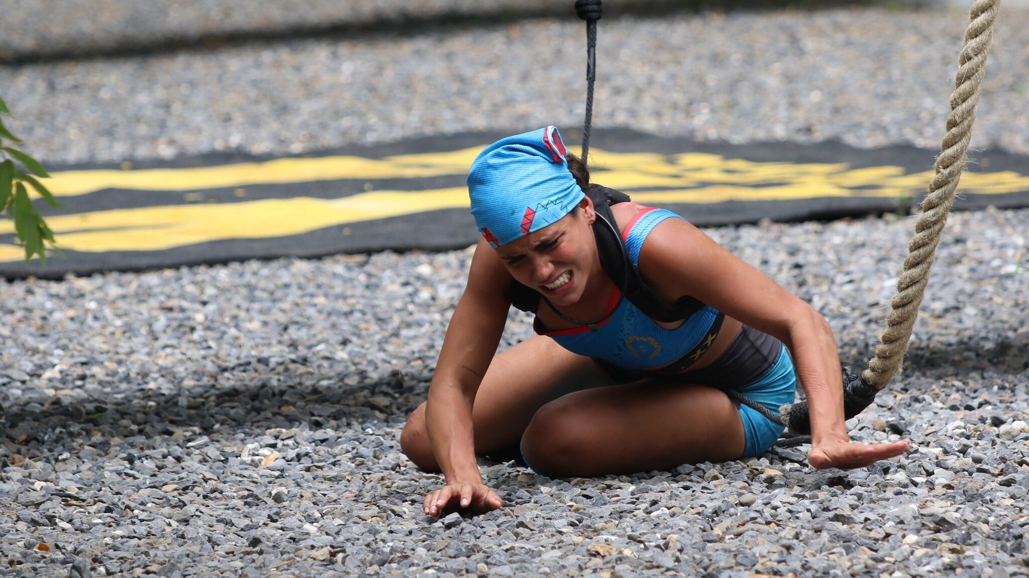 Karoline del Desafío XX sufrió una de las caídas y golpes más dolorosos en el box de aire.