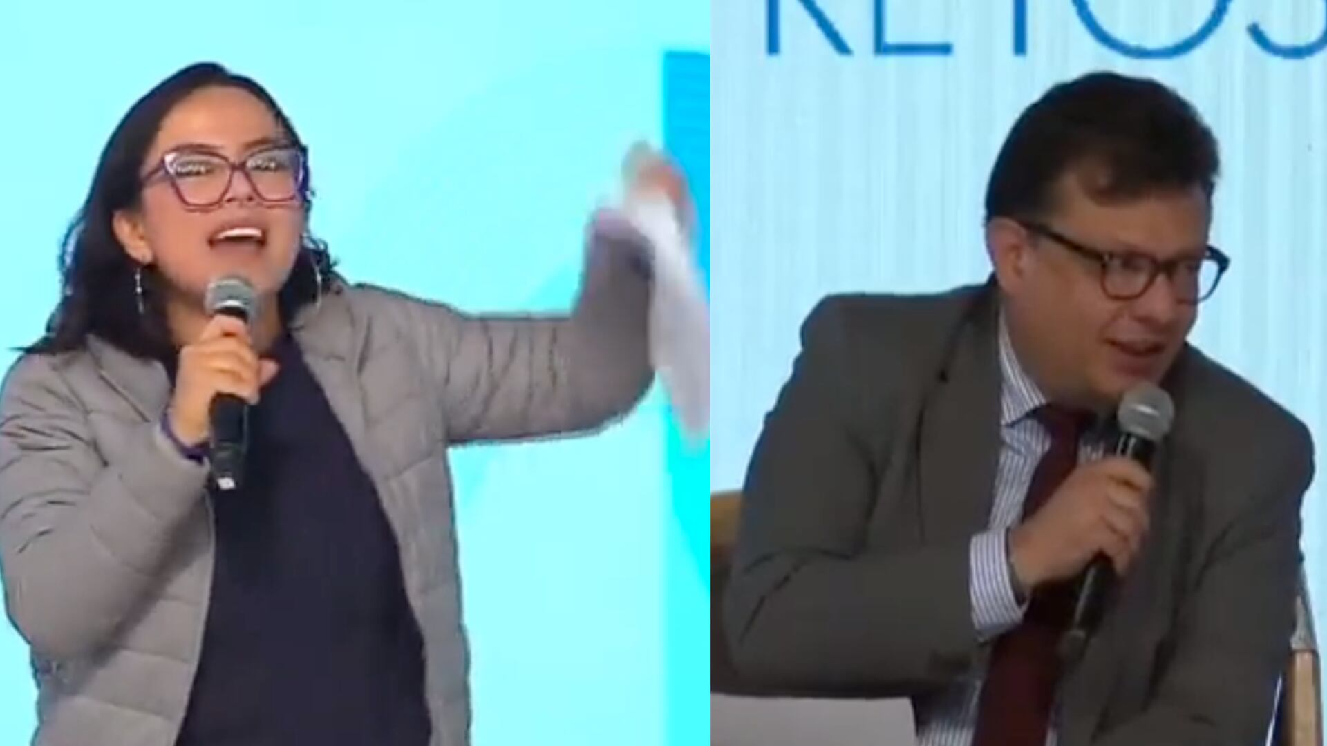 Jennifer Pedraza y Holman Morris agarrados: ella terminó yéndose de foro