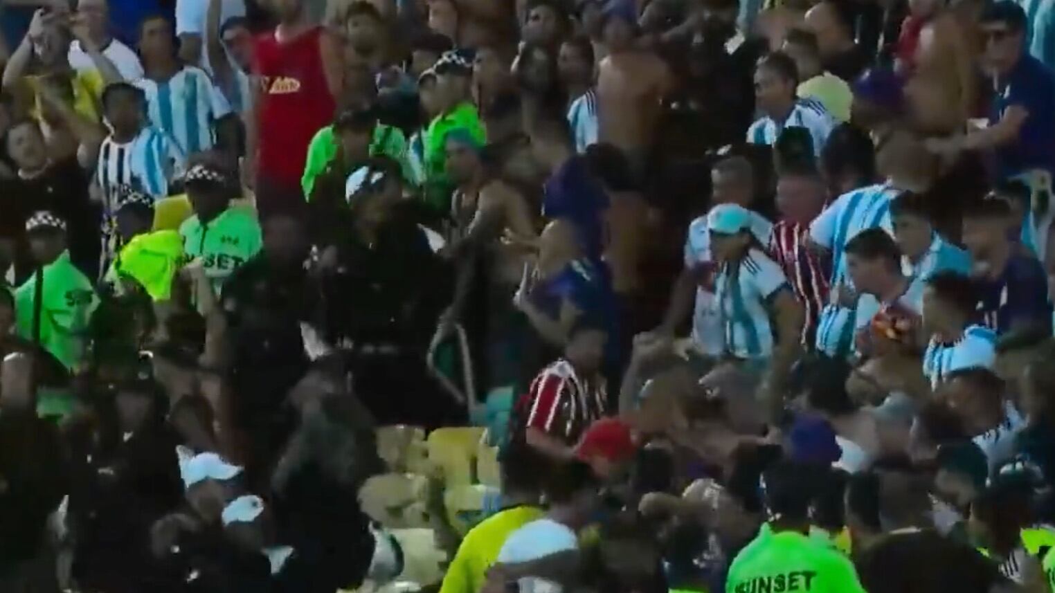 Violencia en el Brasil vs Argentina