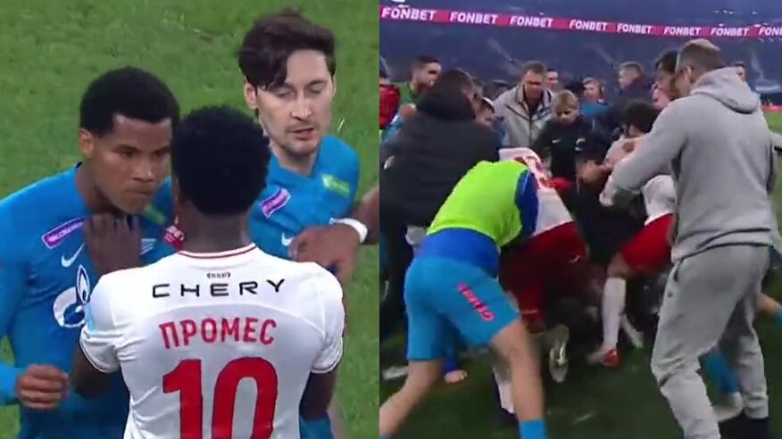 Wilmar Barrios y batalla campal en el partido del Zenit