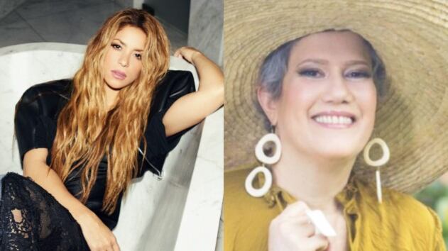 La cantante Shakira y la actriz colombiana Maribel Abello.