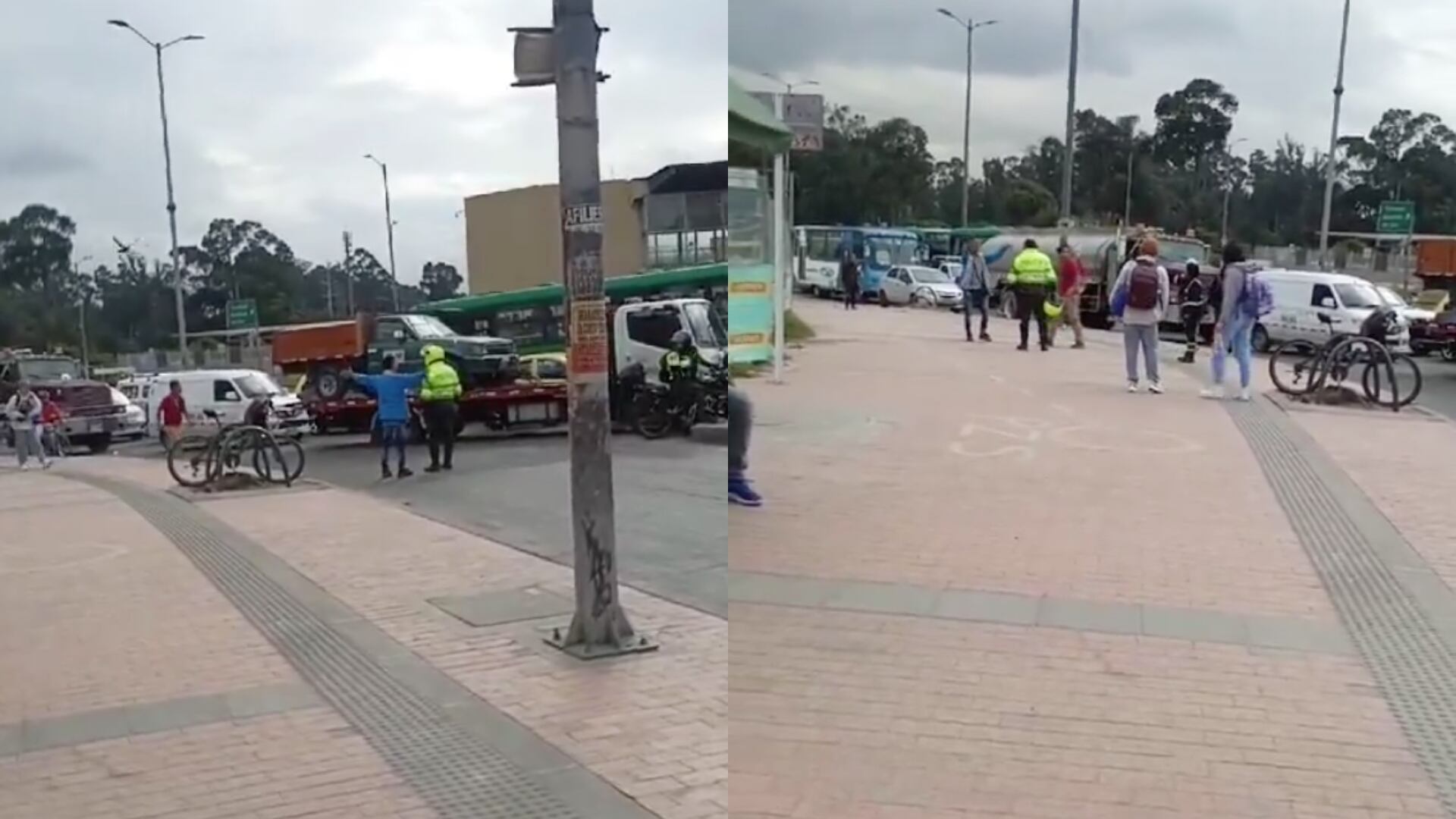 La Policía de Bogotá abrió investigación a un uniformado por agredir físicamente a un ciudadano.