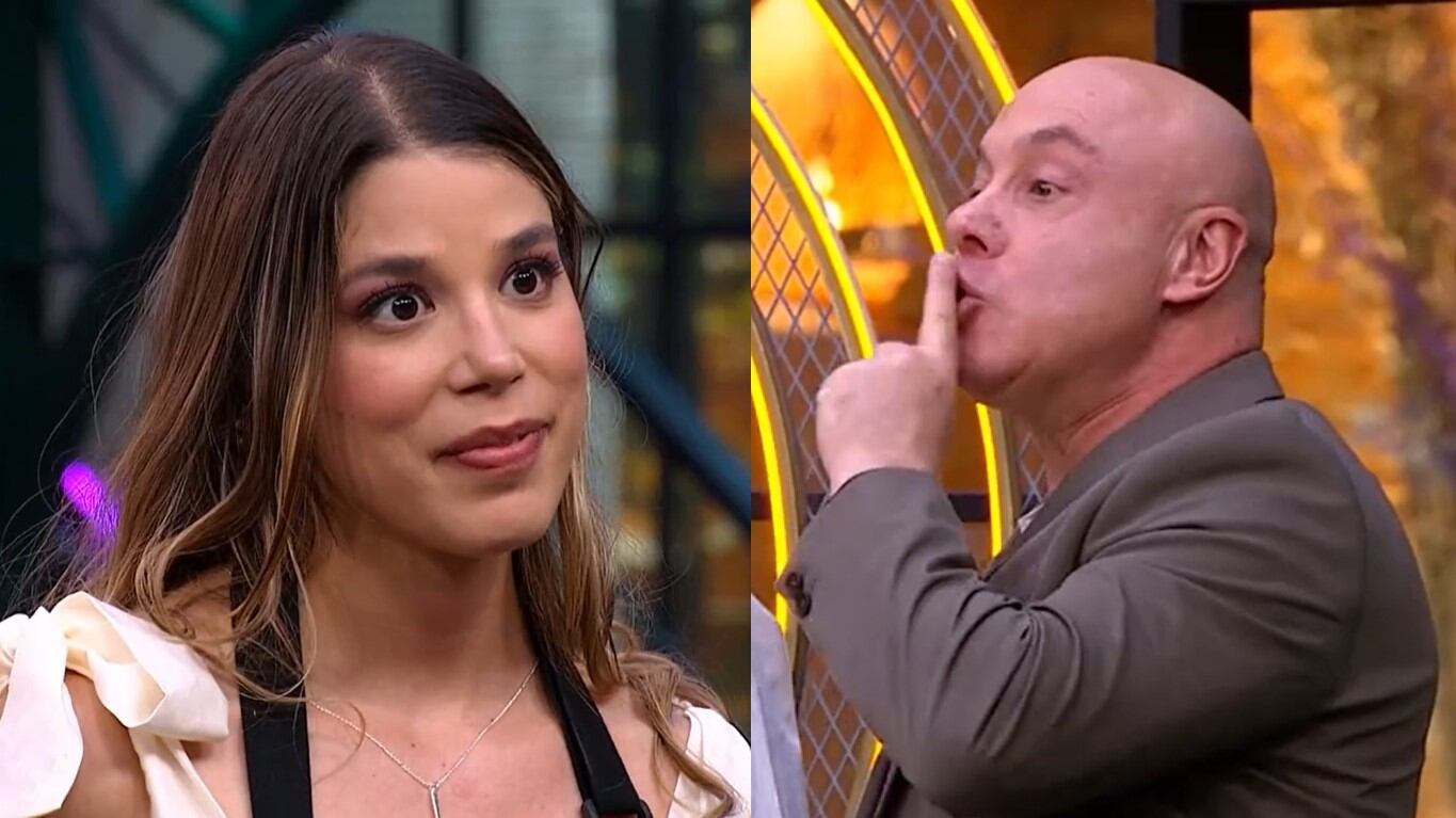 Dominica Duque sacó de sus casillas a Nicolás de Zubiría por la defensa de su plato por lo que Jorge Rausch le hacía señas de que no hablara.