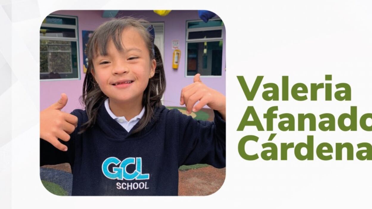 Foto de Valeria Afanador,, niña de diez años con síndrome de Down desaparecida en Cajicá, Cundinamarca.