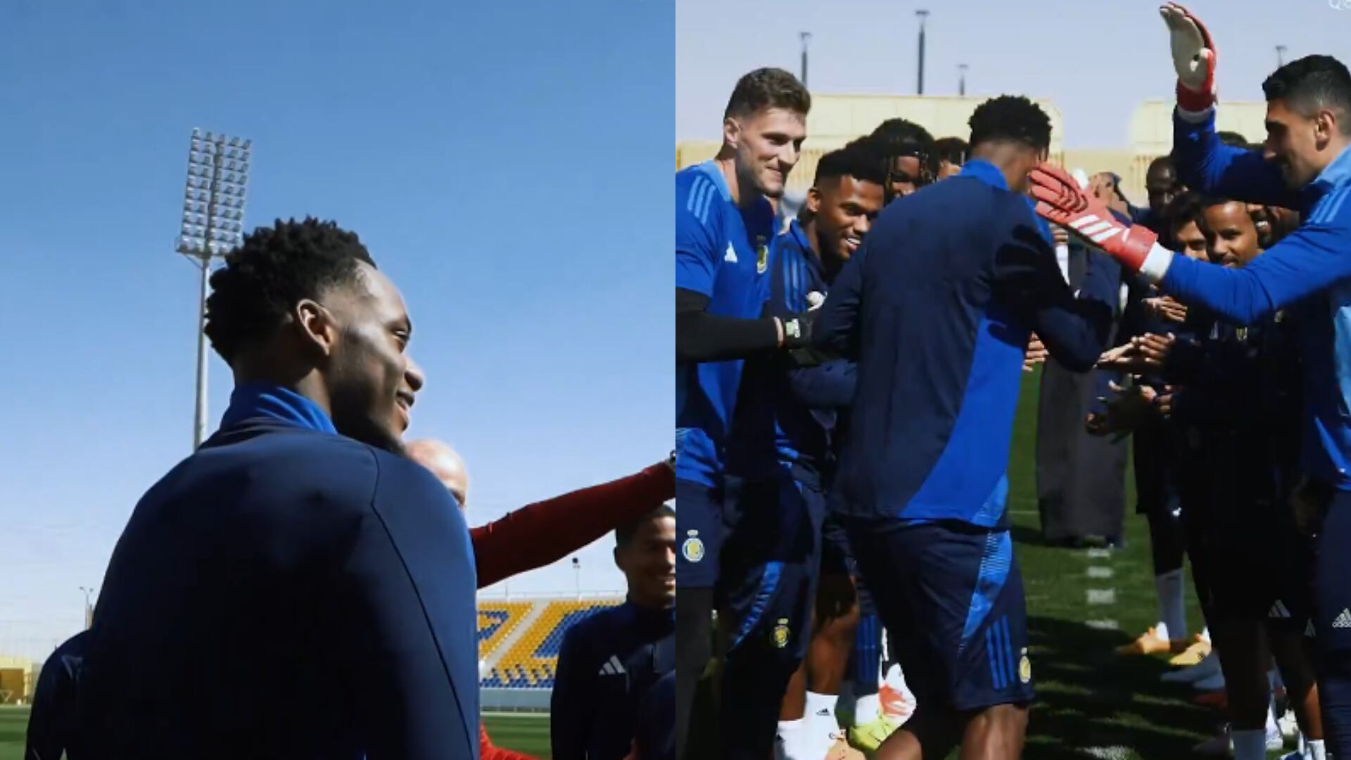 Jhon Jader Durán en su nuevo equipo Al-Nassr.