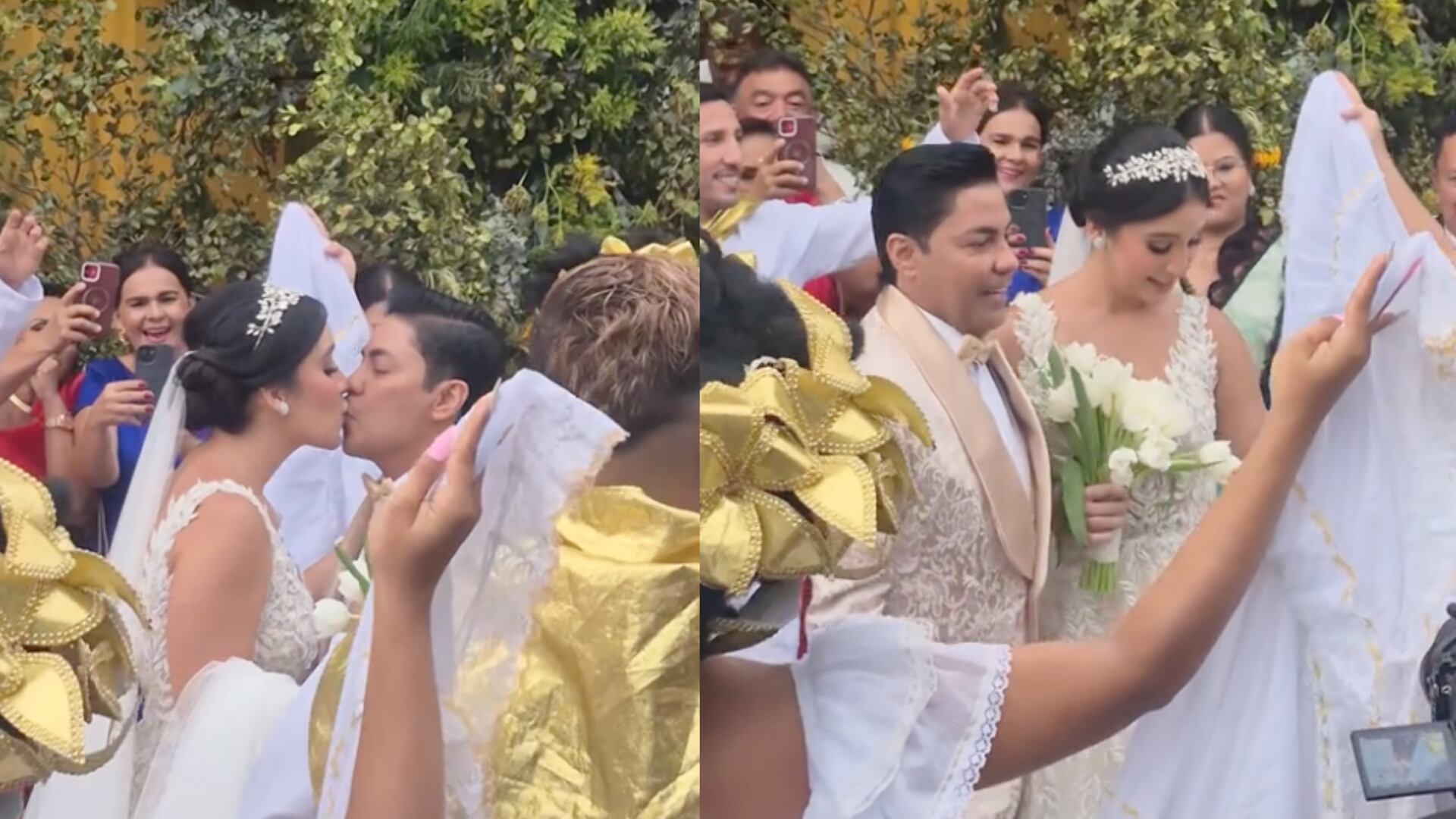 Churo Díaz en su matrimonio