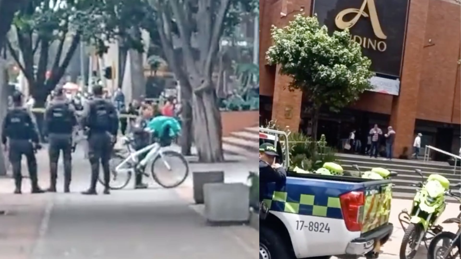 Mujer parqueó mal su bicicleta y provocó alarma de bomba.