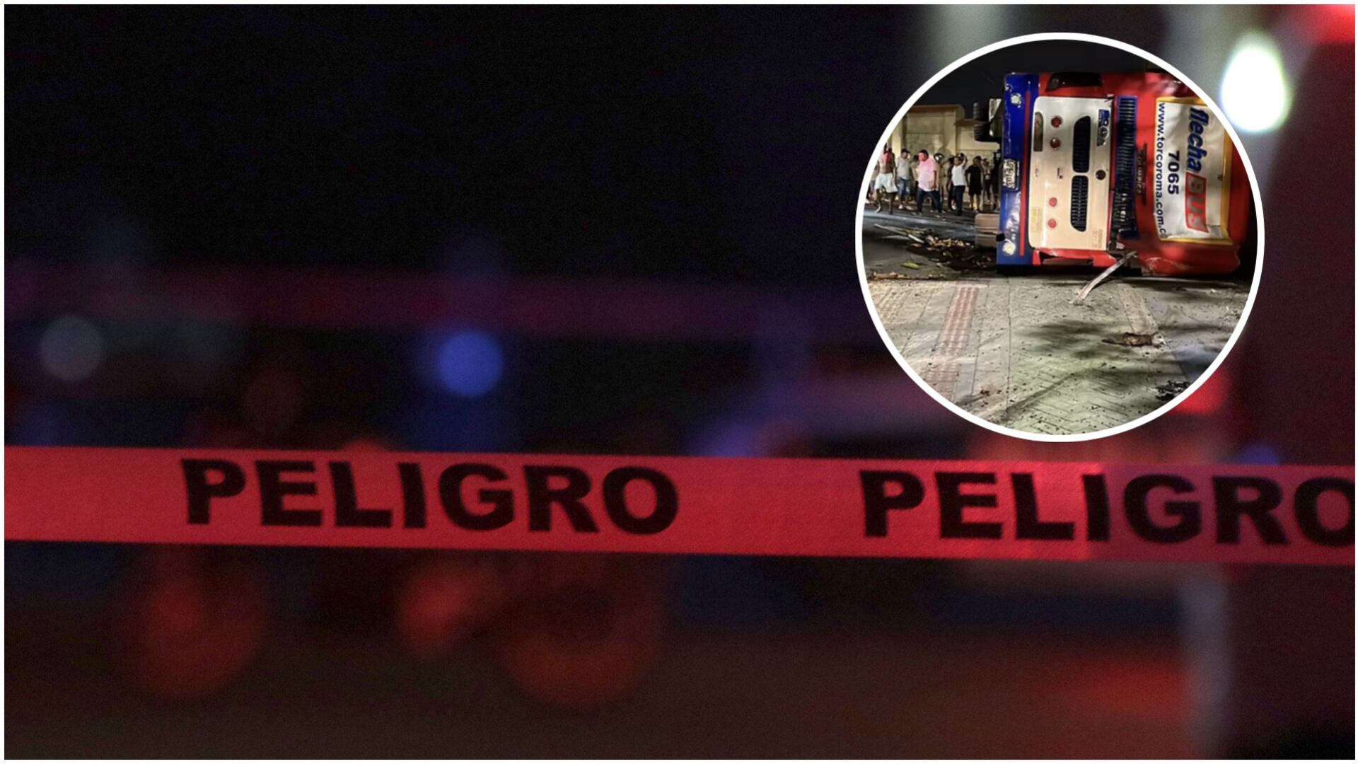 Trágico accidente en Santa Marta: dos personas fallecidas y 35 de heridos en la Troncal de Oriente (Imagen tomada de redes sociales muestra un bus volcado sobre la vía)