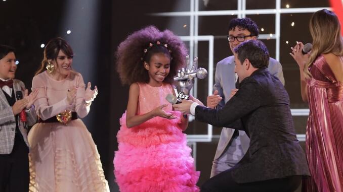 diana en la voz kids pantallazo tomado de instagram @lavozkidscolombia