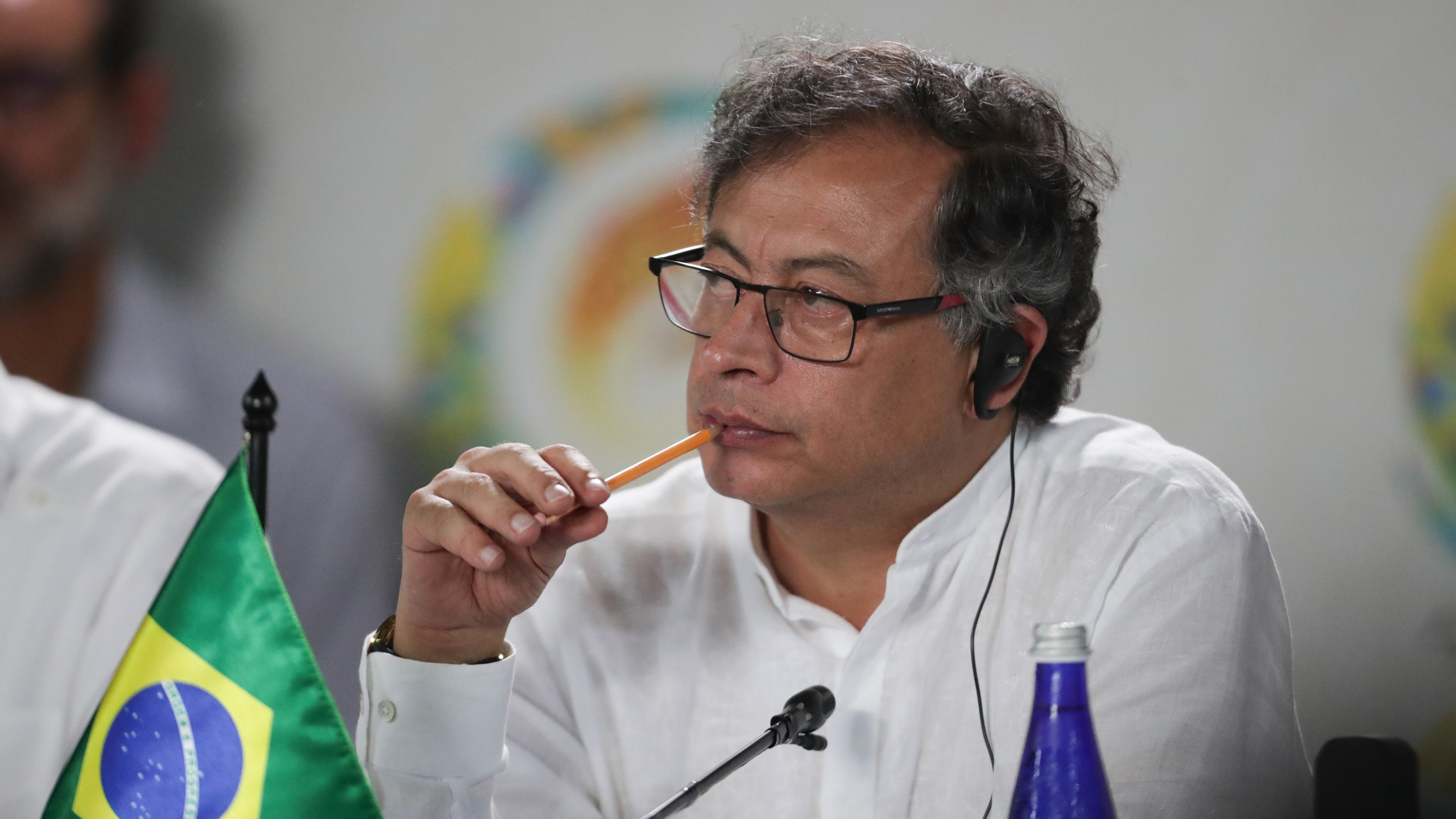 Gustavo Petro, presidente de Colombia y Luis Inacio Lula da Silva, presidente de Brasil, durante la Cumbre por la Amazonía, llevada a cabo en Leticia, Amazonas