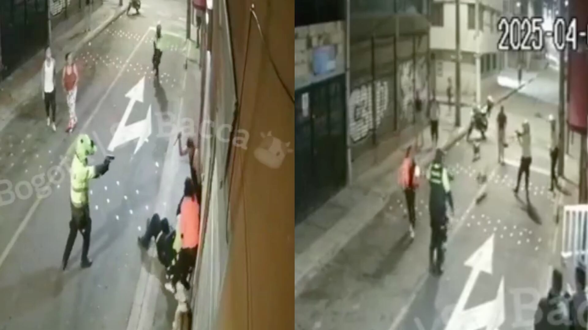 Policías resultaron heridos en una riña en Usaquén.