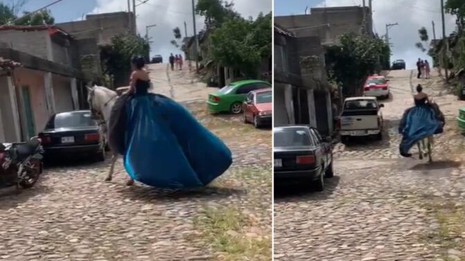 Caballo salió corriendo y se llevó a quinceañera el día de su fiesta