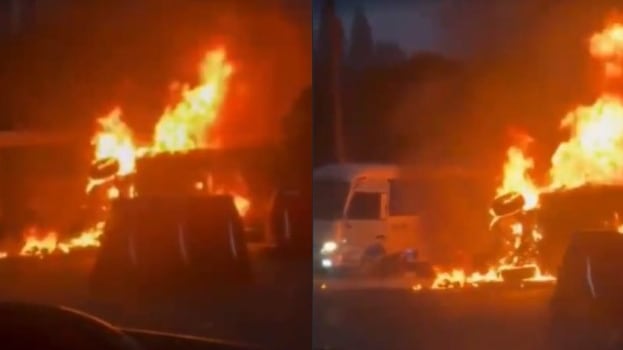 Foto explosión vía Zipaquirá - Ubaté: dan a conocer las causas de la emergencia que deja 19 heridos y varios muertos.