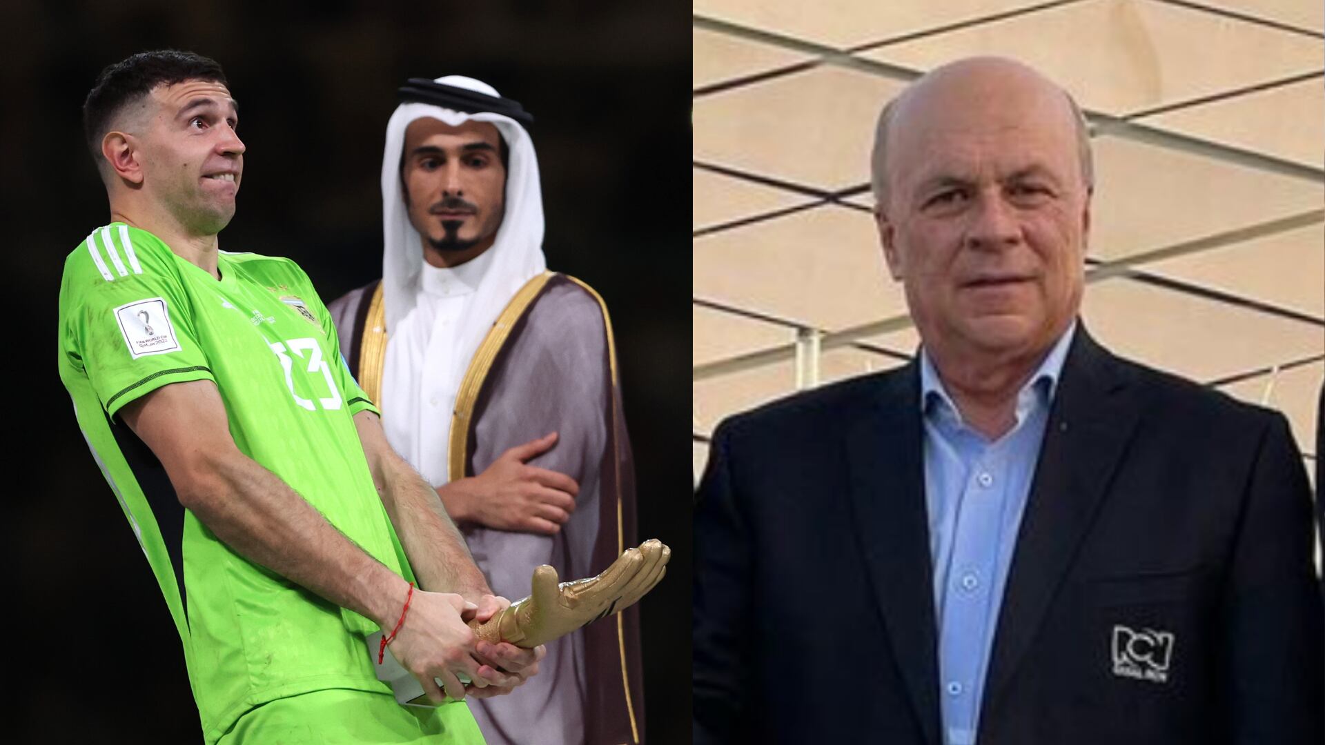 Carlos Antonio Vélez y Dibu Martínez