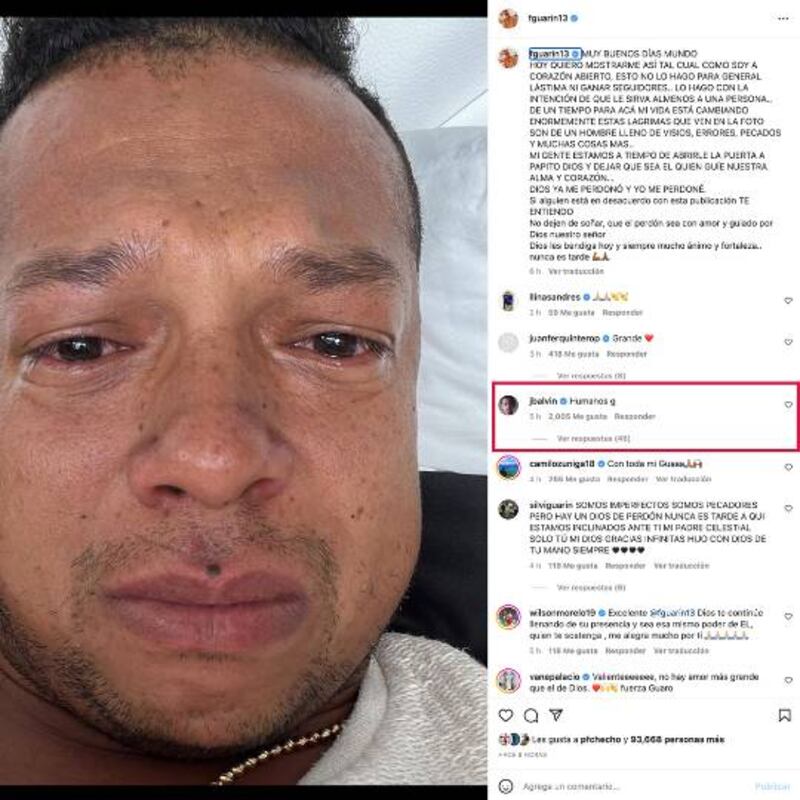 Mensaje de J Balvin a Fredy Guarín