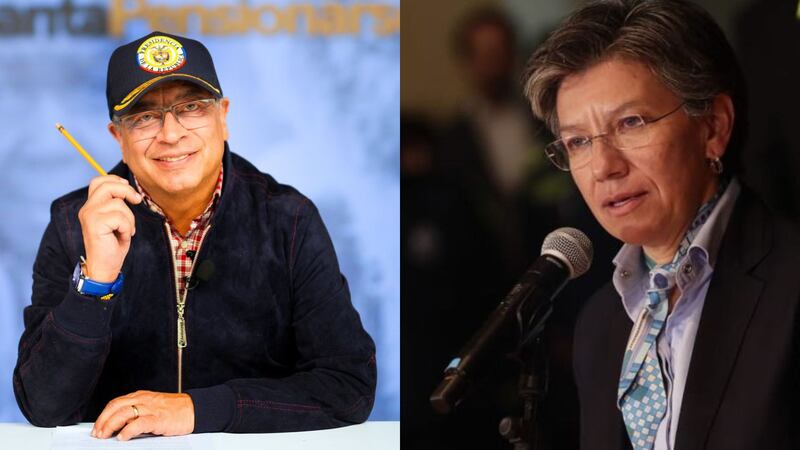 Gustavo Petro y Claudia López