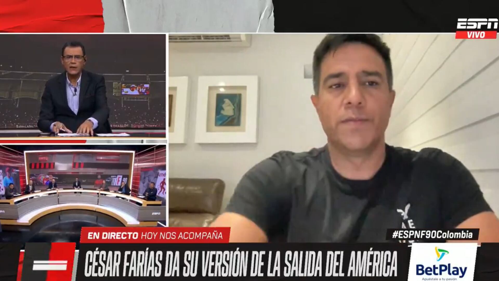 Acalorada discusión entre Pacho Vélez y César Farías
