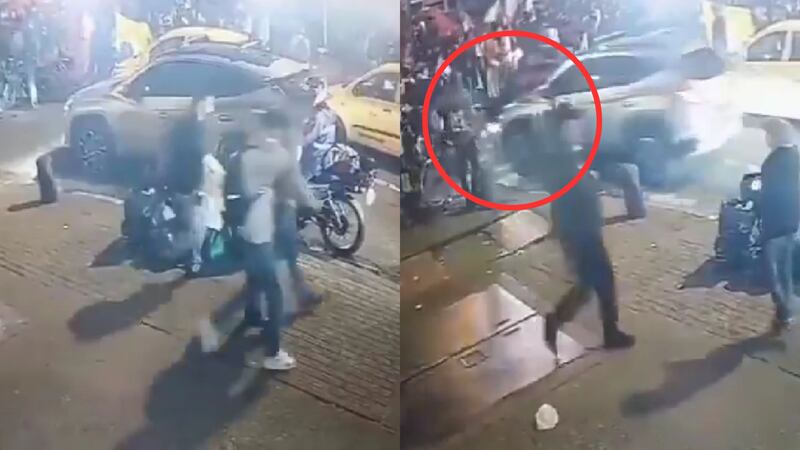 Revelan video de conductora que atropelló a a manifestantes en marcha propalestina de Bogotá