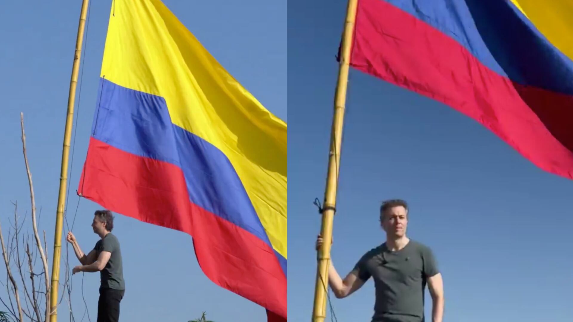 Daniel Quintero confirma que fue quien puso la bandera de Colombia en la isla Santa Rosa.