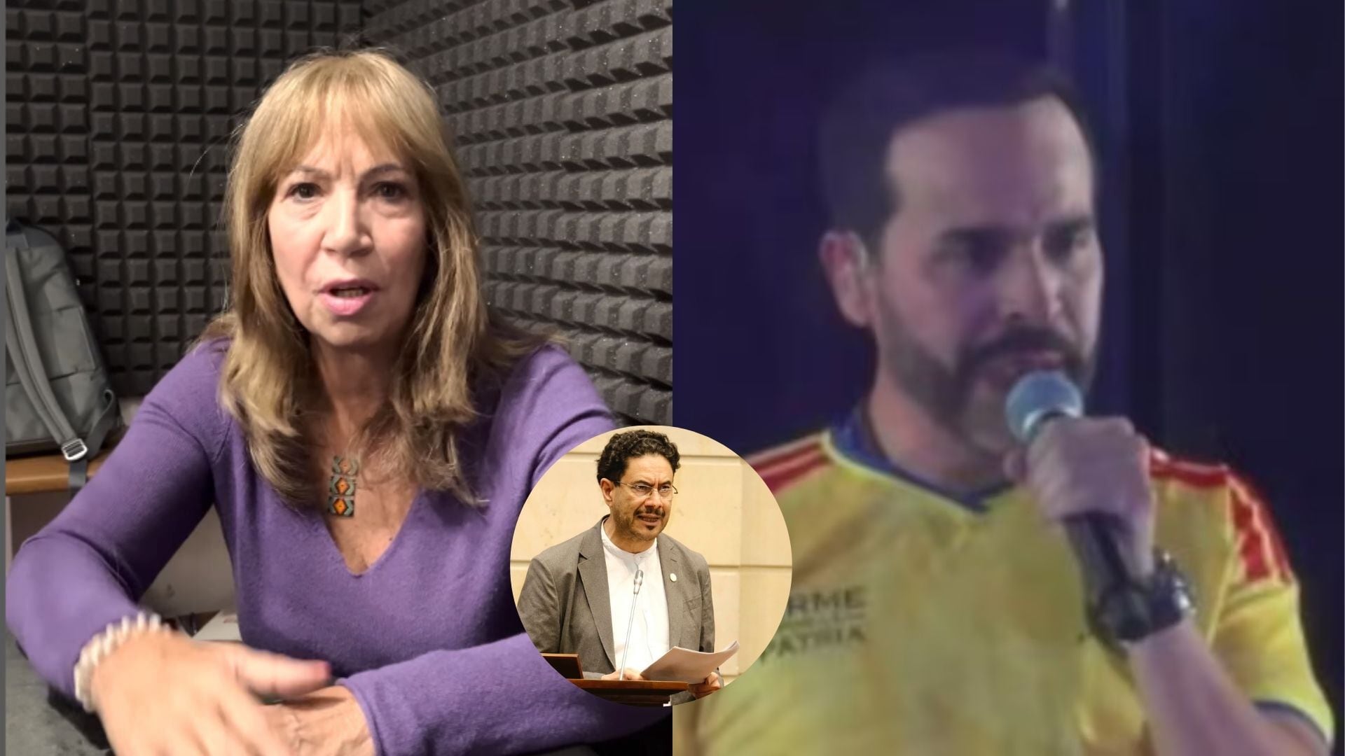 María Jimena Duzán, Iván Cepeda y Abelardo de la Espriella