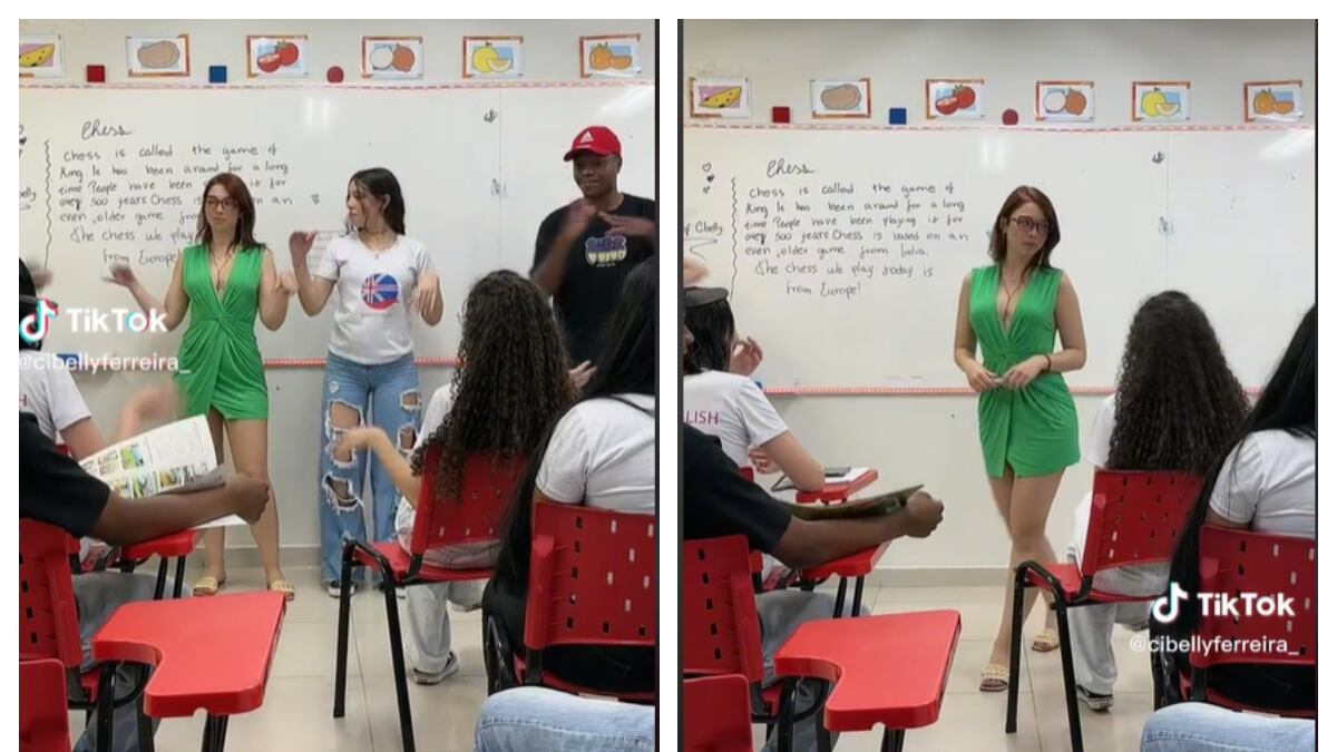 La profesora, Cibelly Ferreira, ganó mucha popularidad por sus videos en TikTok
