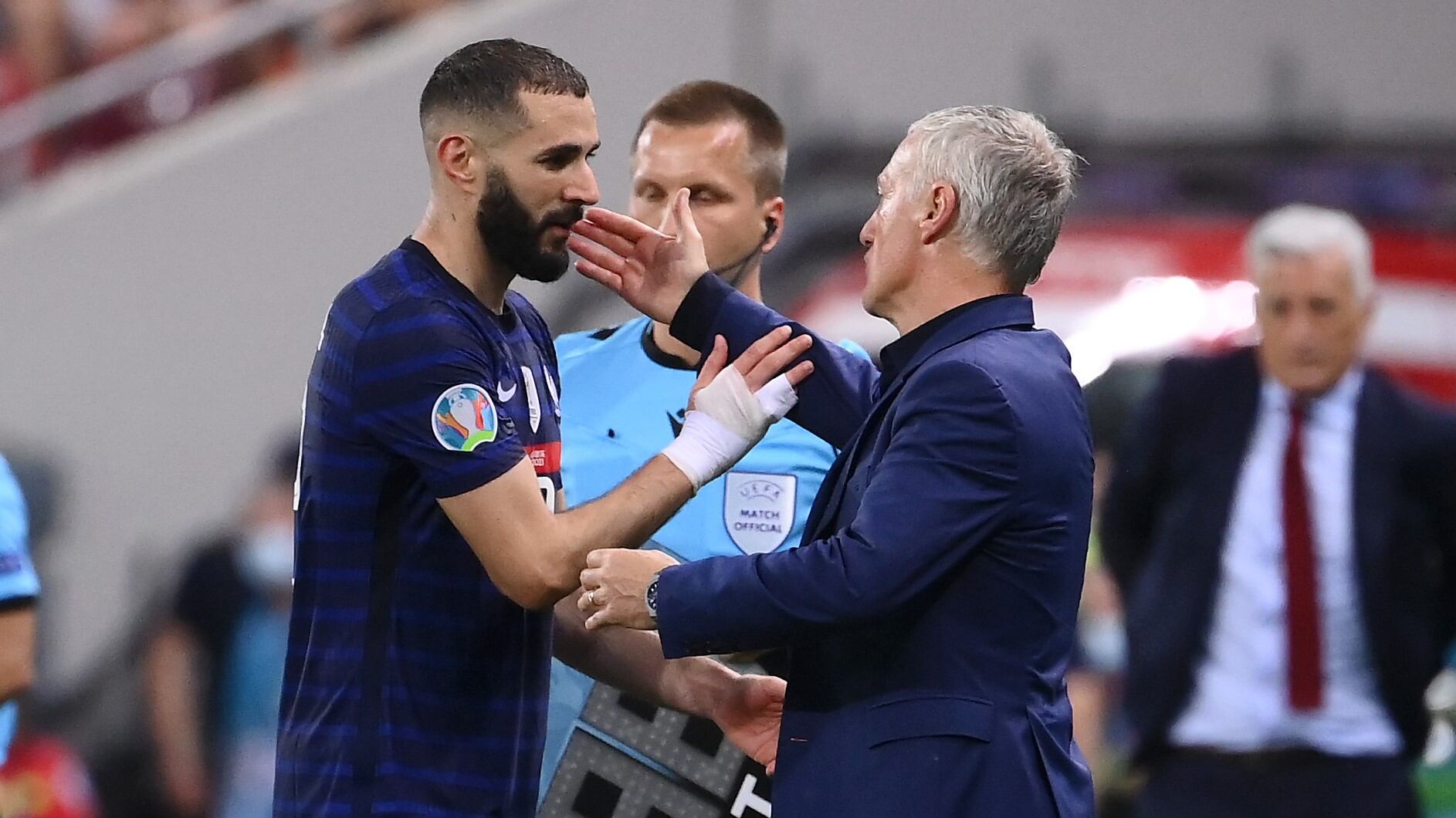 Didier Deschamps y Karim Benzema