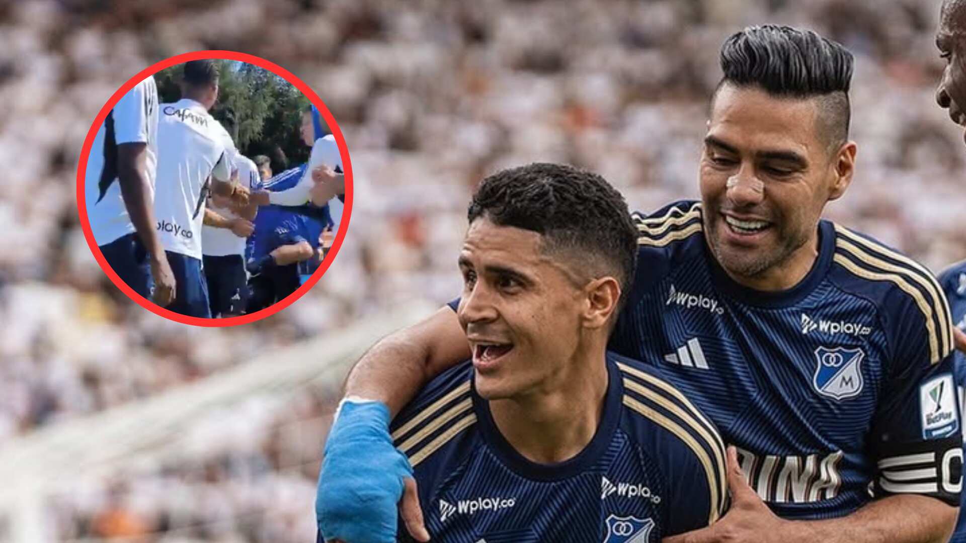 Daniel Cataño ‘no tuvo piedad’ de Falcao en el pasillo que le hicieron en Millonarios por su cumpleaños