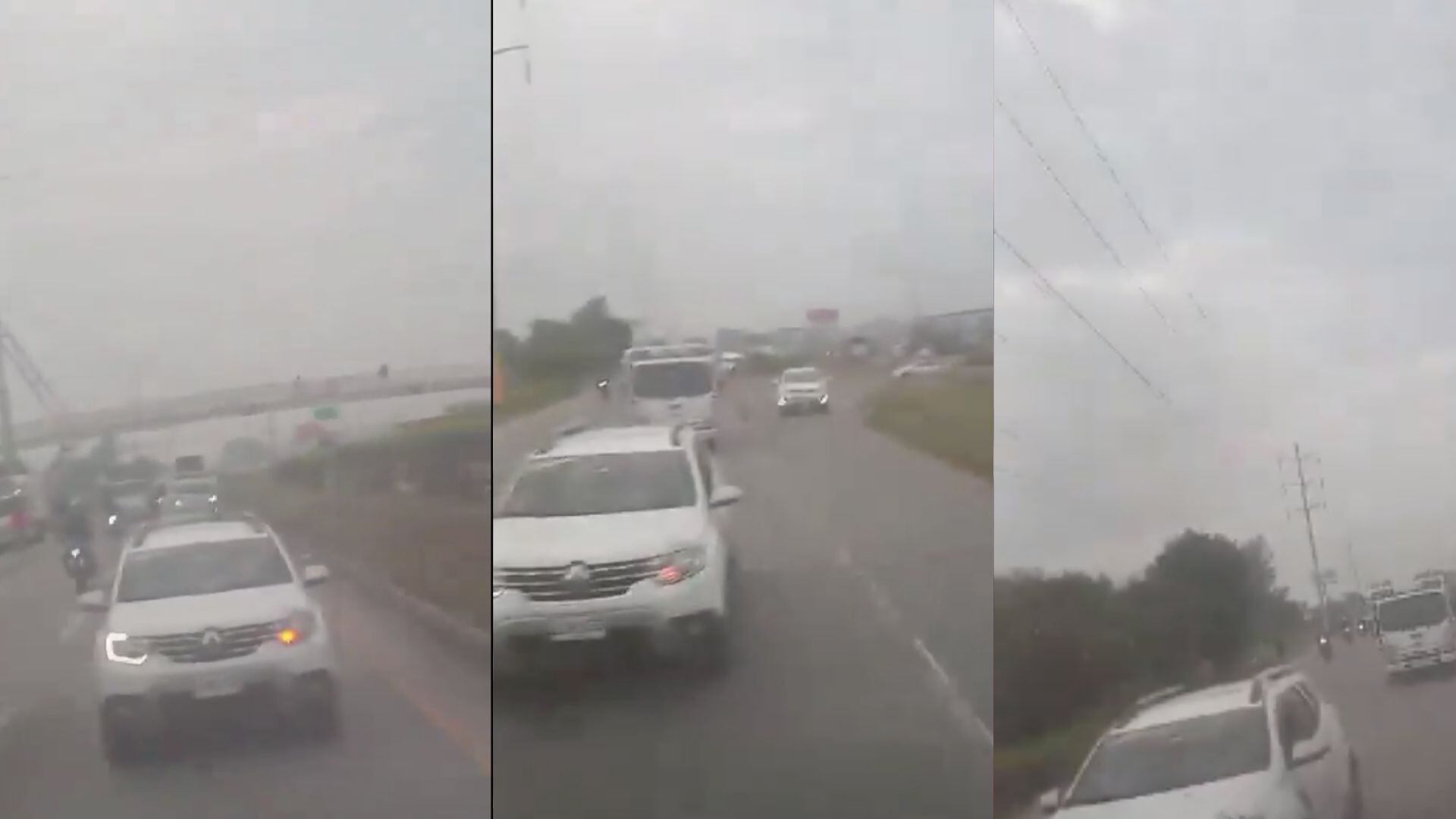 La monitora de la ruta escolar grabó a la camioneta que les habría disparado.
