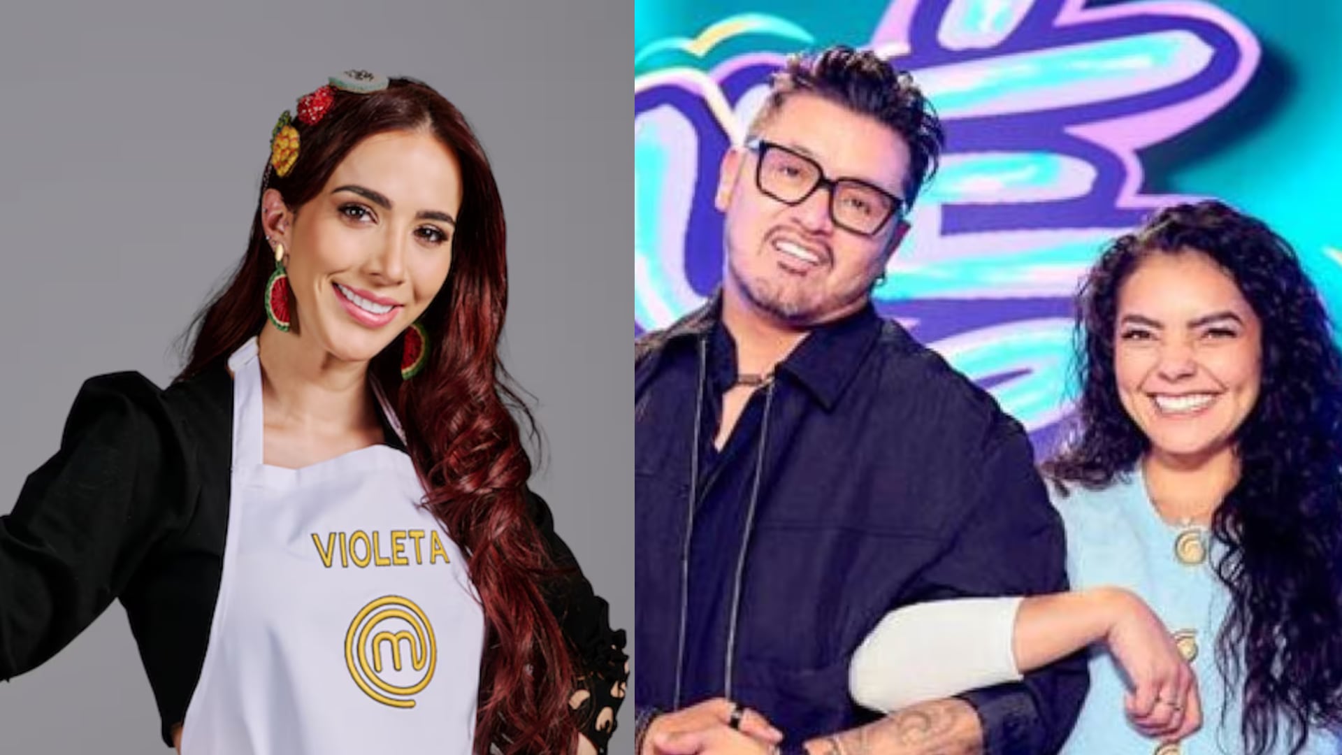 Violeta Bergonzi, Hassam y Valentina Taguado.