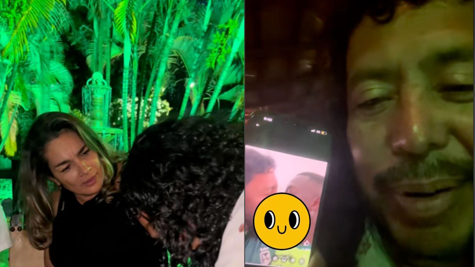 El video muestra a Marino Hinestroza y René besándose.