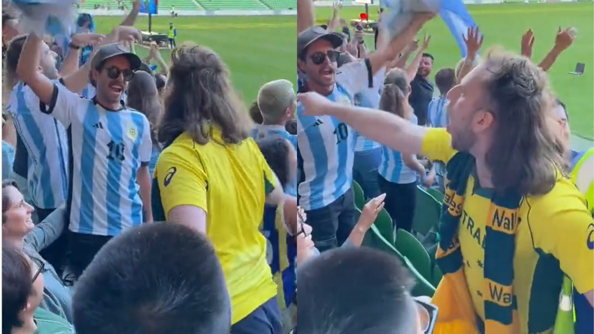 Hincha australiano encaró a los argentinos