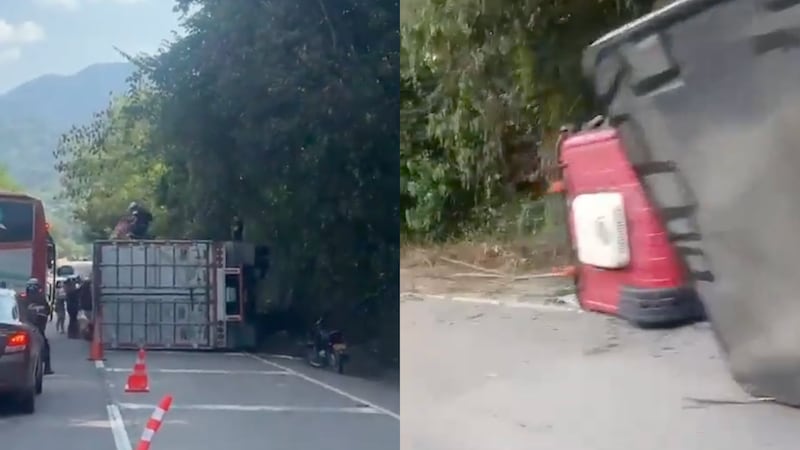 Video: pasajeros de flota aprovecharon accidente para saquear un camión en la vía Villeta