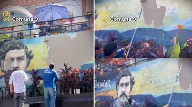 Mural de Pablo Escobar en Medellín