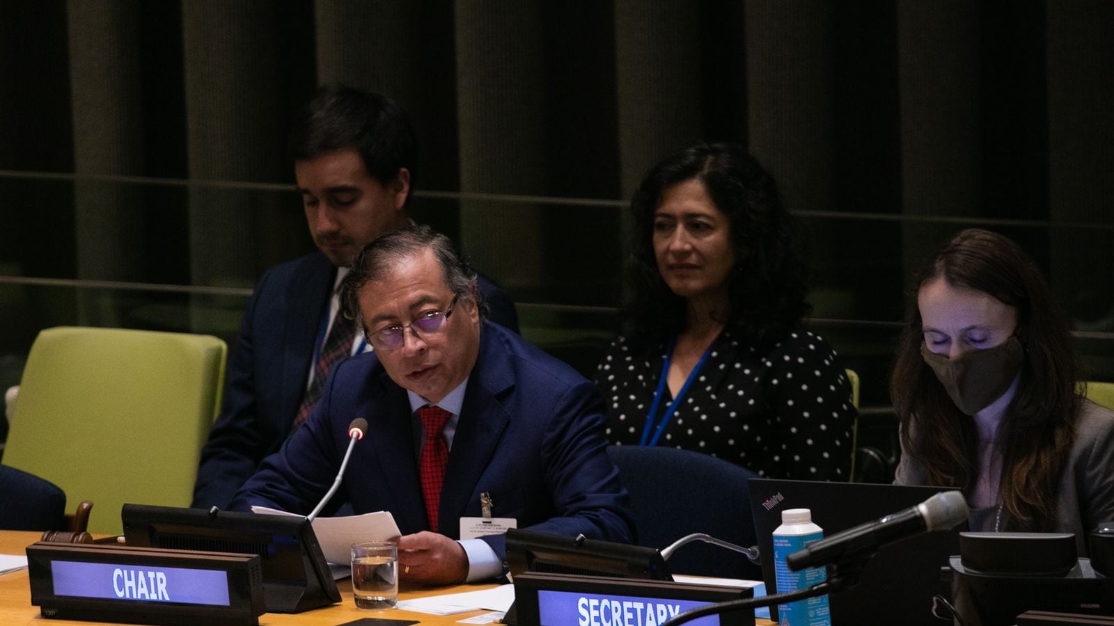 Presidente Petro al instalar y presidir la Mesa Redonda II de la Cumbre sobre la Transformación de la Educación, convocada por el Secretario General de las Naciones Unidas, António Guterres.
