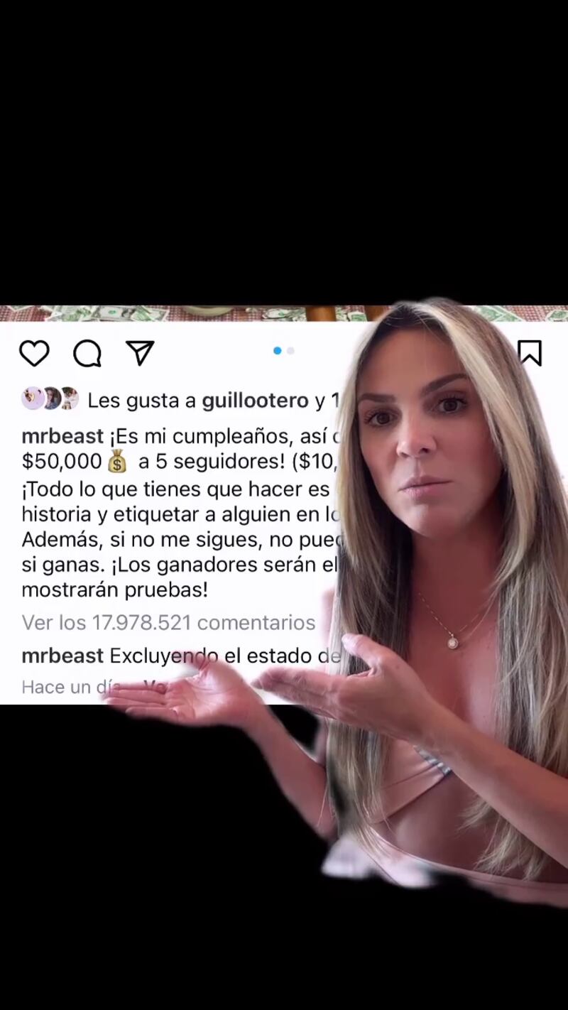 Mabel Cartagena tildó de estafador a Mr. Beast y presentó sus pruebas