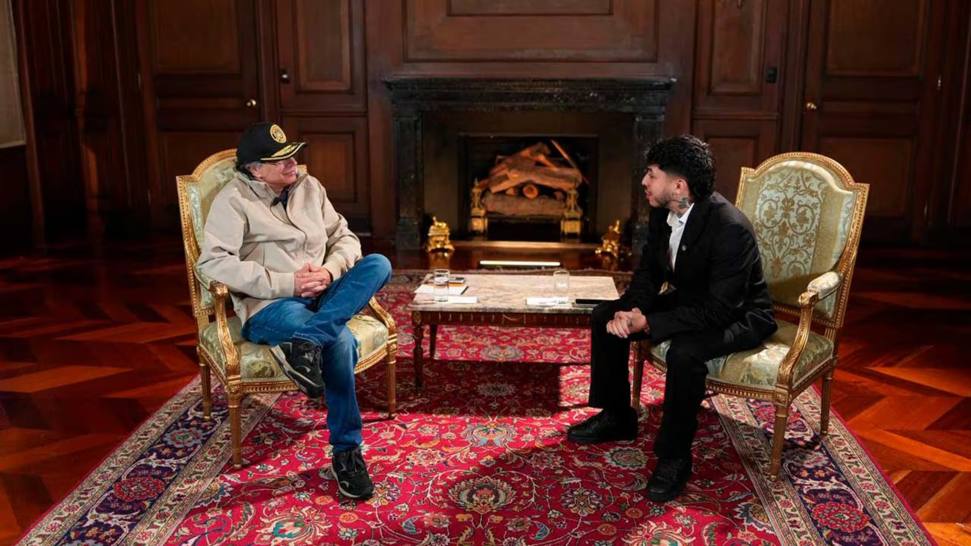 Presidente Gustavo Petro e influencer Westcol.