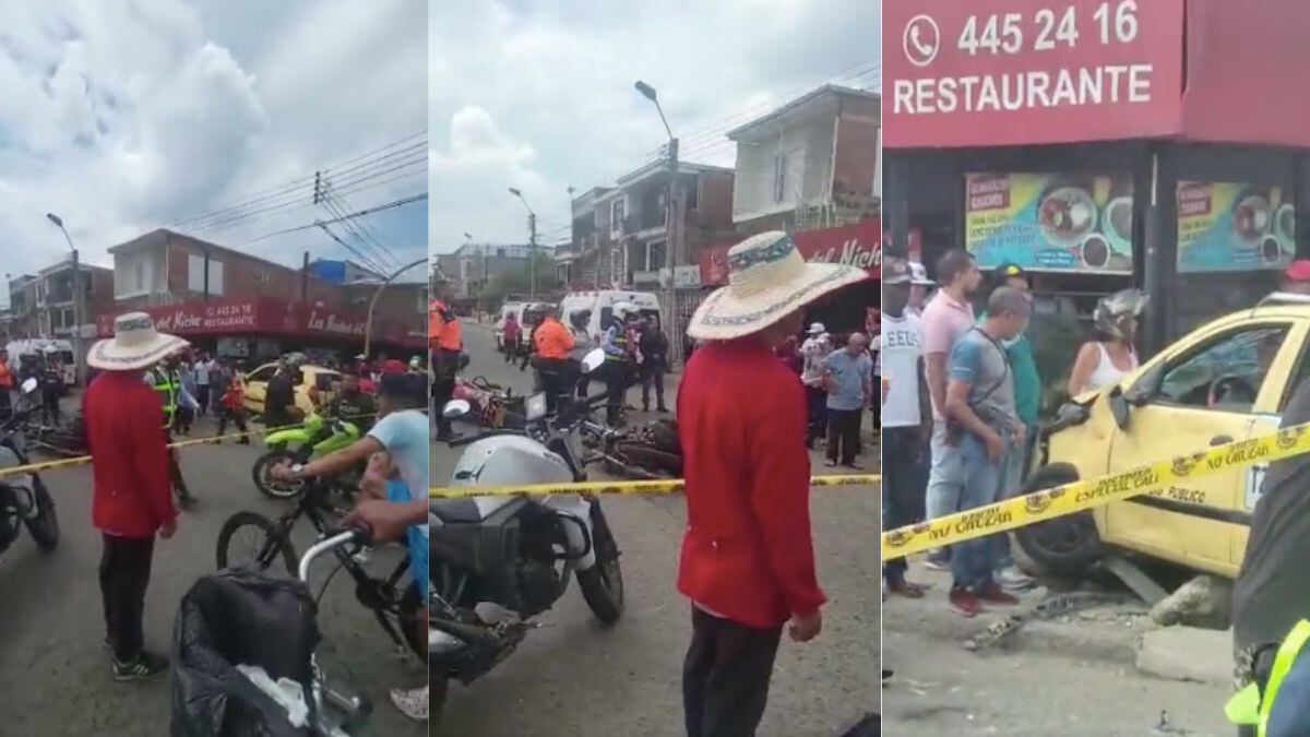 Se presentó aparatoso accidente de tránsito en el sur de Cali