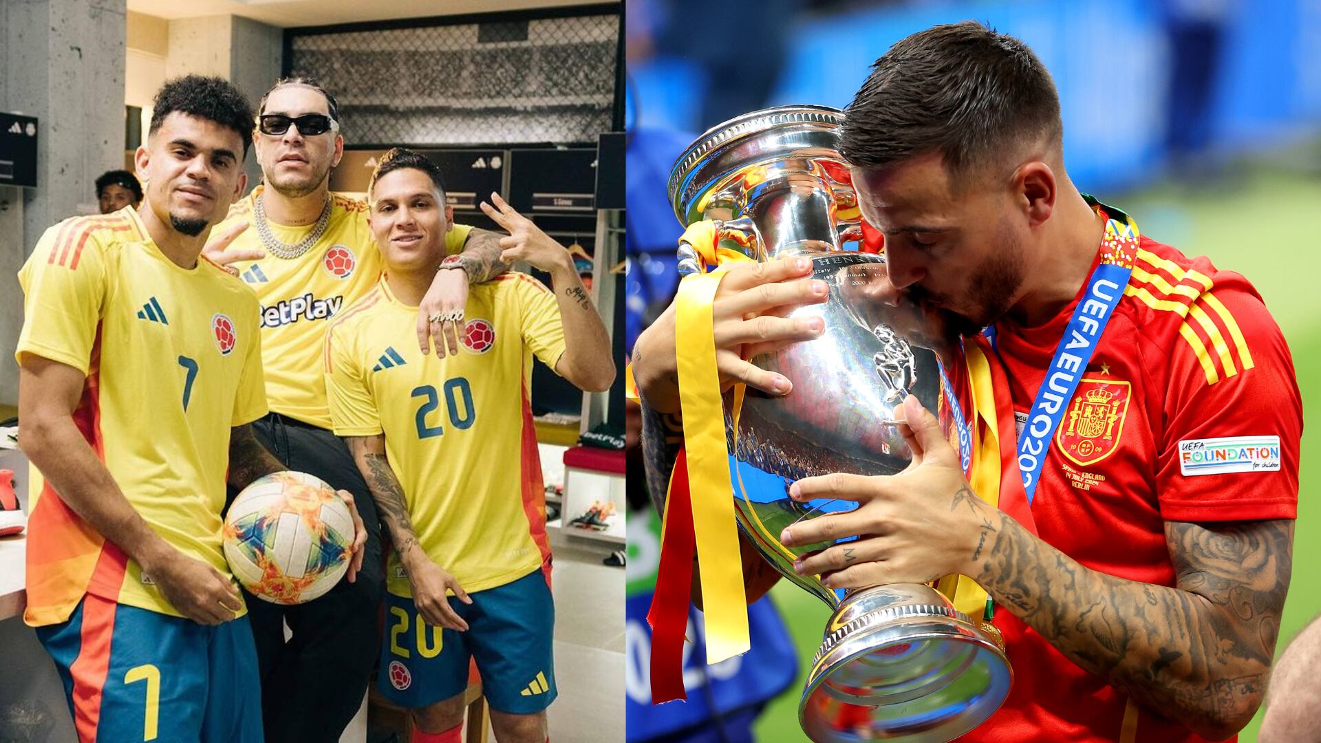 España ganó la Eurocopa y celebró con 'El Ritmo que nos une', canción de la Selección Colombia