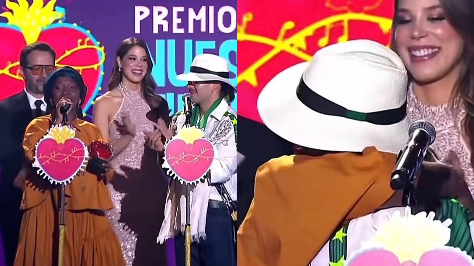 Feid y Nidia Góngora en los Premios Nuestra Tierra