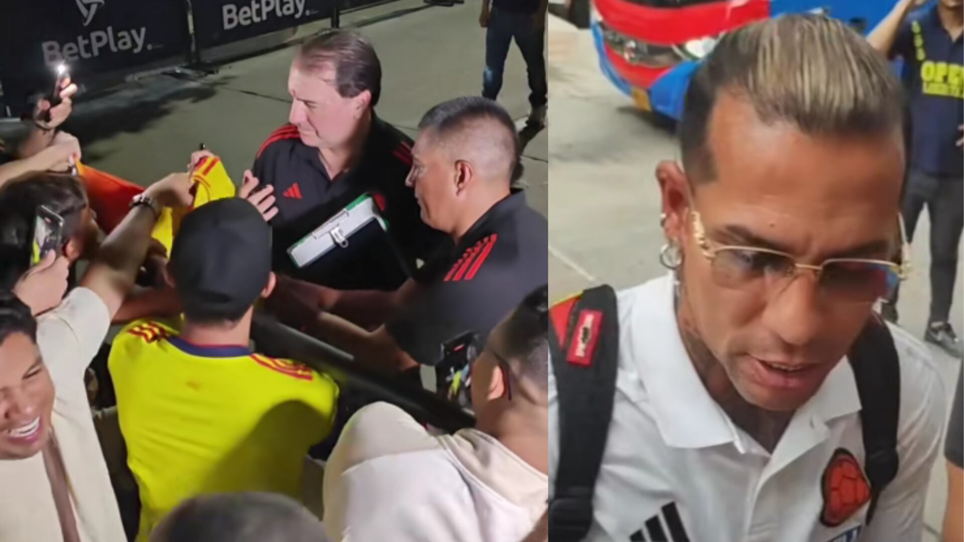 Hinchas de Colombia le hicieron encerrona a Lorenzo en Barranquilla