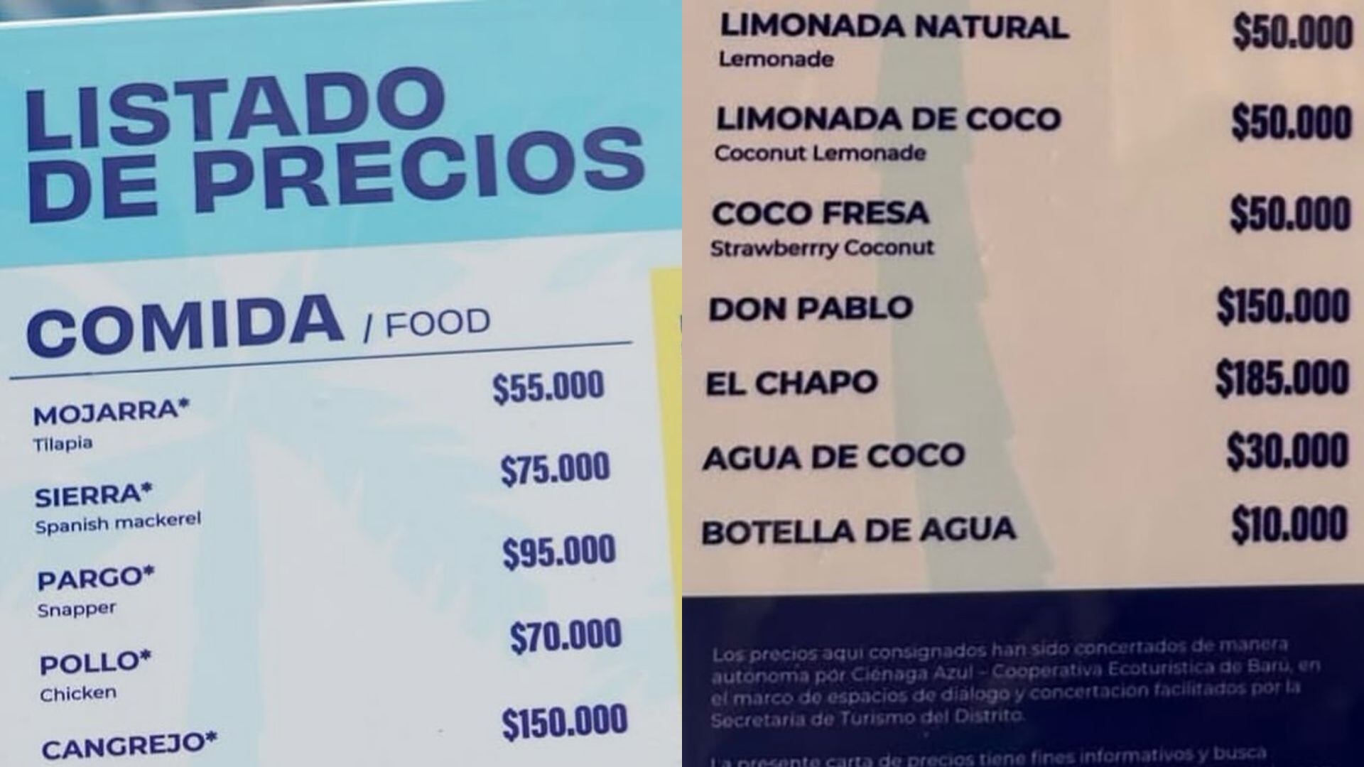 En redes sociales se ha generado controversia por las limonadas a $50.000